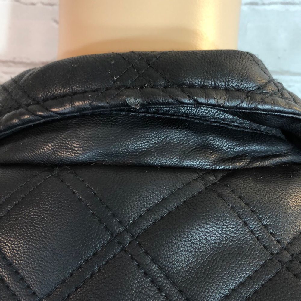 Aeropostale Black Faux Leather Quilted Moto Jacket Juniors XL - Picture 7 of 10